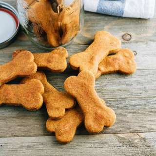 Peanut Butter and Pumpkin Dog Treats