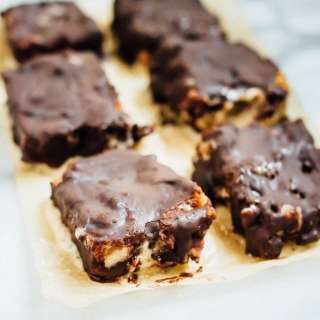 Chocolate Caramel Banana Ice Cream Bars