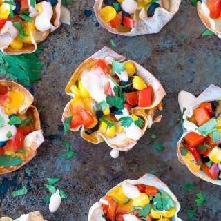Southwest Veggie Wonton Cups