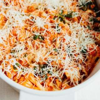 Turkey Cauliflower Baked Ziti