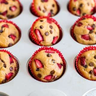 Strawberry Protein Muffins