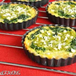 Spinach and Feta Quiche with Pesto