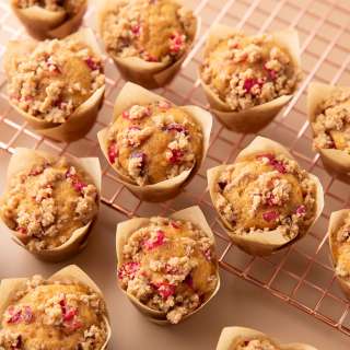 Mini Pumpkin Cranberry Muffins