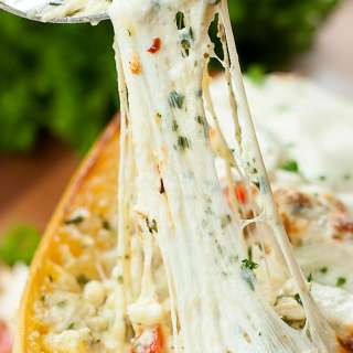 Pesto Chicken Spaghetti Squash lasagna