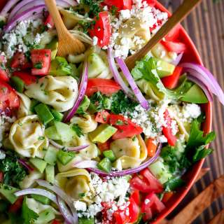 Greek Tortellini Pasta Salad