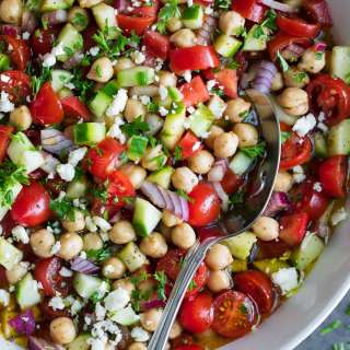 Marinated Chickpeas with Tomatoes and Cucumber