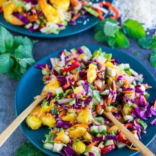Thai Chopped Salad with Lemongrass Ginger Shrimp