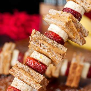 Peanut Butter Toast on a Stick - Breakfast Kabobs