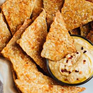 BBQ Baked Tempeh Chips