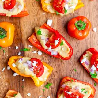 Hummus Stuffed Peppers