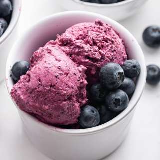 3 Ingredient Blueberry Frozen Yogurt