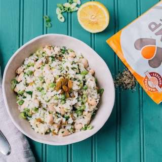Lemony Rice Salad with Cannellini Beans and Hemp Hearts