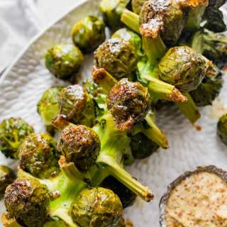 Roasted Brussels Sprouts on the Stalk