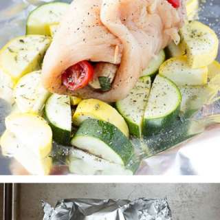 Caprese Stuffed Chicken Foil Packs Recipe