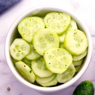 Easy Vinegar Marinated Cucumbers Recipe