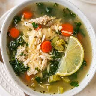 Lemon Chicken Orzo Soup