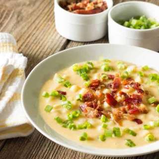 Skinny Crock Pot Loaded Potato Soup Recipe