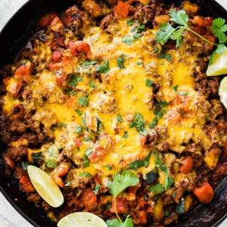 Southwest Ground Beef and Squash Skillet