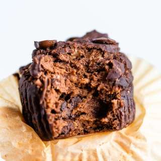 Double Chocolate Protein Muffins