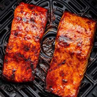 Air Fryer Date Glazed Salmon