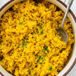 Soft and Fluffy Turmeric Rice