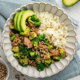 Broccoli Avocado Tuna Bowl