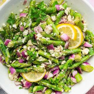 Asparagus Salad with Lemon and Feta