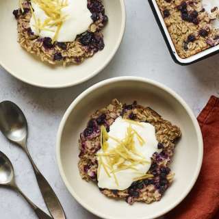 Blueberry Lemon Baked Oatmeal