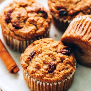 Healthy Carrot Raisin Muffins