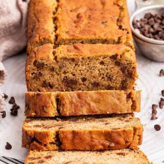 Chocolate Chip Coconut Flour Banana Bread