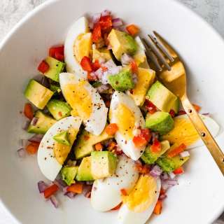Hard Boiled Egg and Avocado Bowl