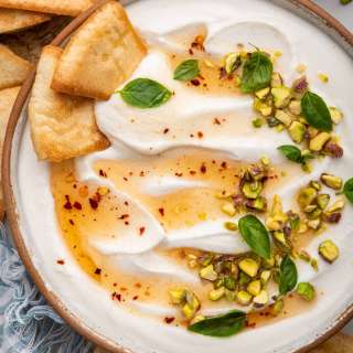 Hot Honey Whipped Cottage Cheese Dip