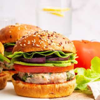 Spinach and Feta Turkey Burgers