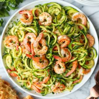 Garlic Butter Shrimp Zucchini Noodles