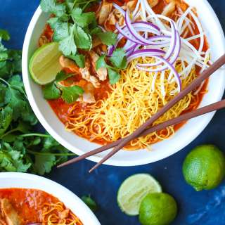 Chicken Khao Soi (Thai Coconut Curry Noodle Soup)