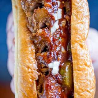 Slow Cooker McRib Sandwiches