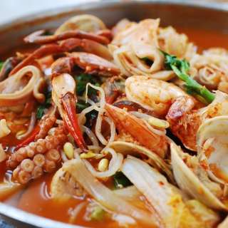 Haemul Jeongol (Spicy Seafood Hot Pot)