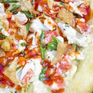 Crab Rangoon Pizza with Sweet & Sour Drizzle