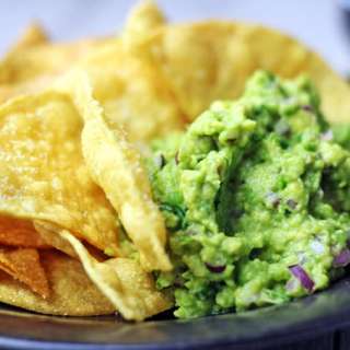 Chipotle Lime Chips and Guacamole (Copycat)