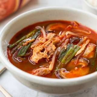 Spicy soup with leftover turkey