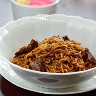 Jjapaguri with Steak from Movie Parasite