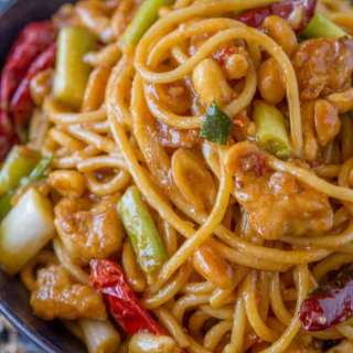 Kung Pao Chicken Spaghetti (CPK Copycat)