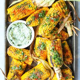 Summer Roasted Garlic Butter Corn
