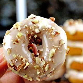 Baked Mini Pumpkin Pecan Donuts
