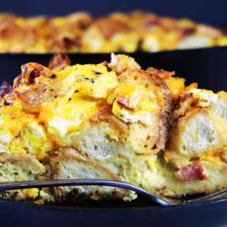 Egg Bacon & Cheese Bagel Bake