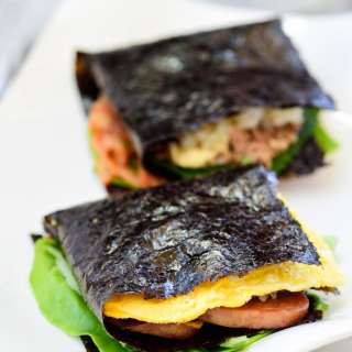 Folded kimbap (or gimbap)