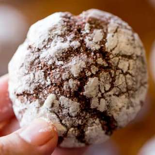 Dark Chocolate Crinkle Cookies