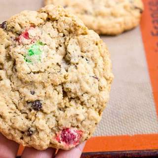 Chewy Oatmeal Raisin M&M Cookies