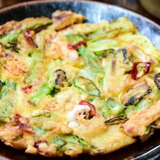 Haemul Pajeon (Seafood Scallion Pancake)