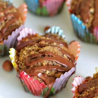 Coffee Hazelnut Muffins with Nutella Glaze